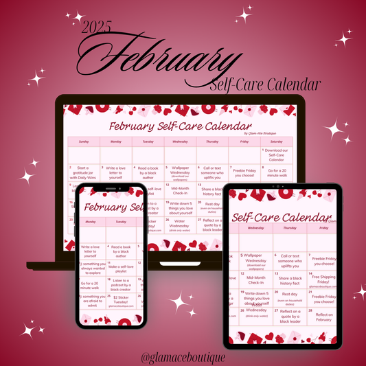 February 2025 Self-Care Calendar: Love Yourself Daily! (Free Download)