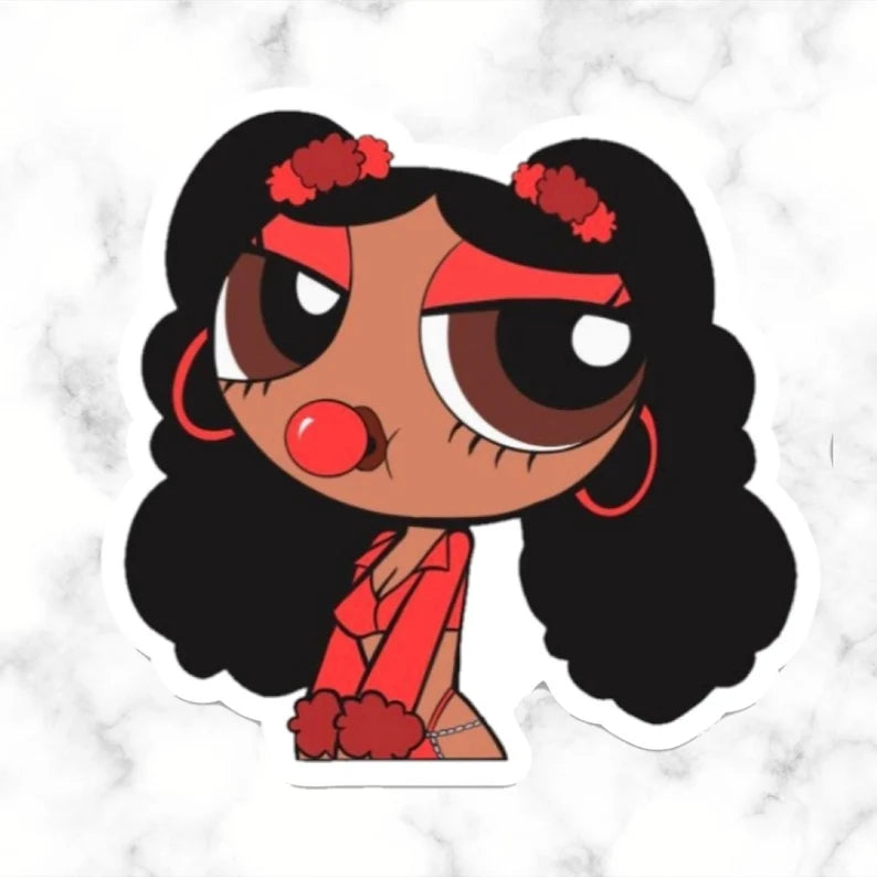 Brown Skin Powerpuff Girls – Digital Stickers (All 3 Included)