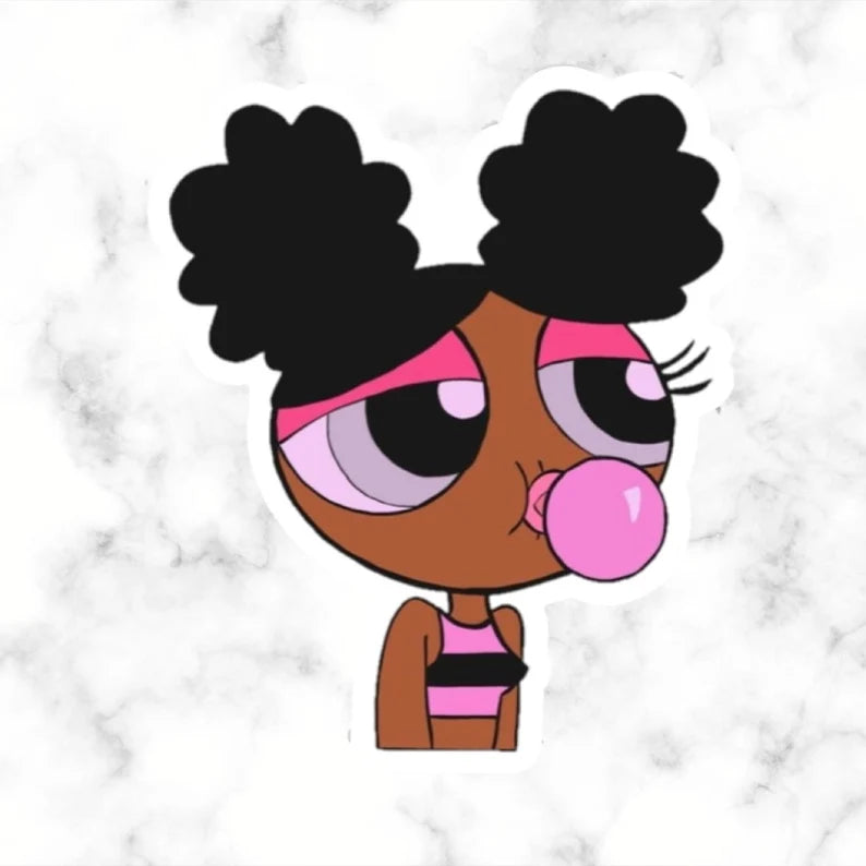 Brown Skin Powerpuff Girls – Digital Stickers (All 3 Included)